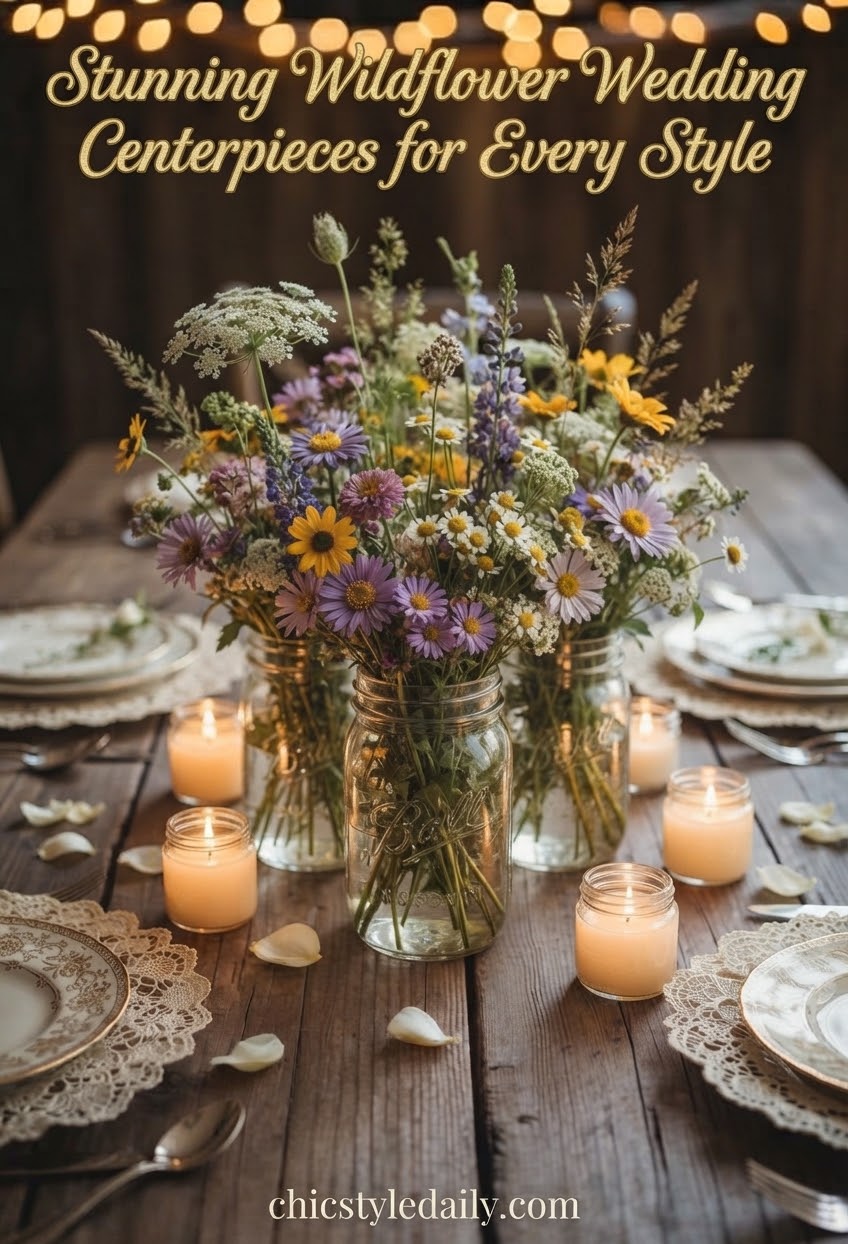 Stunning Wildflower Wedding Centerpieces for Every Style