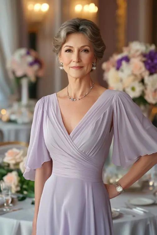 Pastel elegant wedding dress