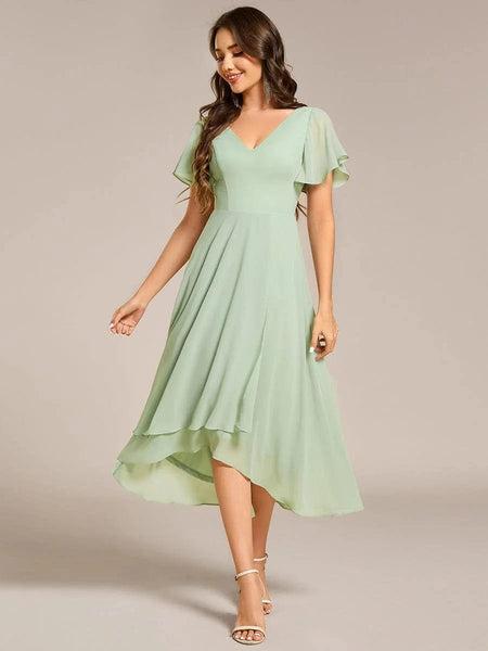 Pastel wedding guest dress