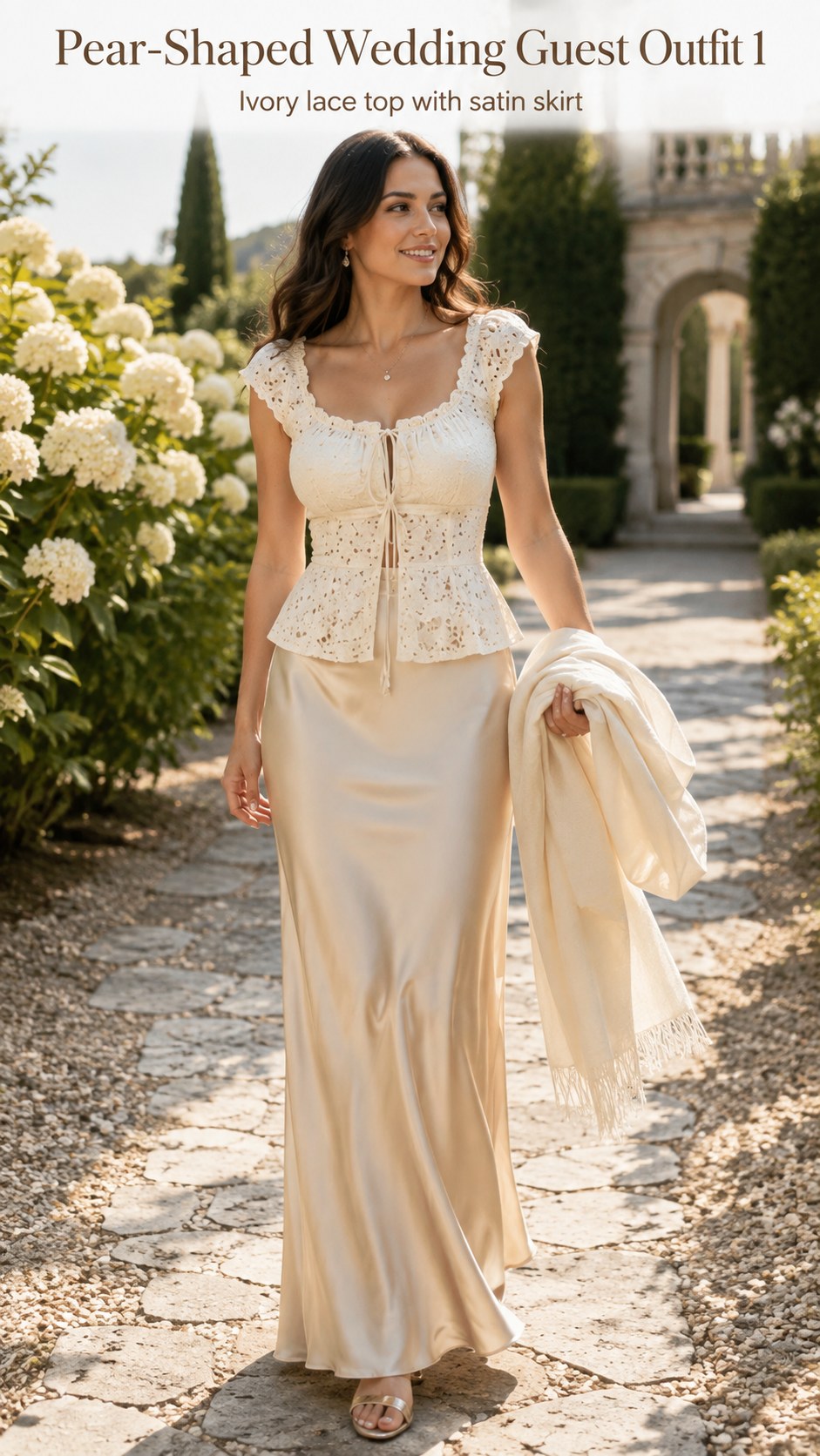 7 Pear-Shaped Wedding Guest Outfits That Balance Every Body