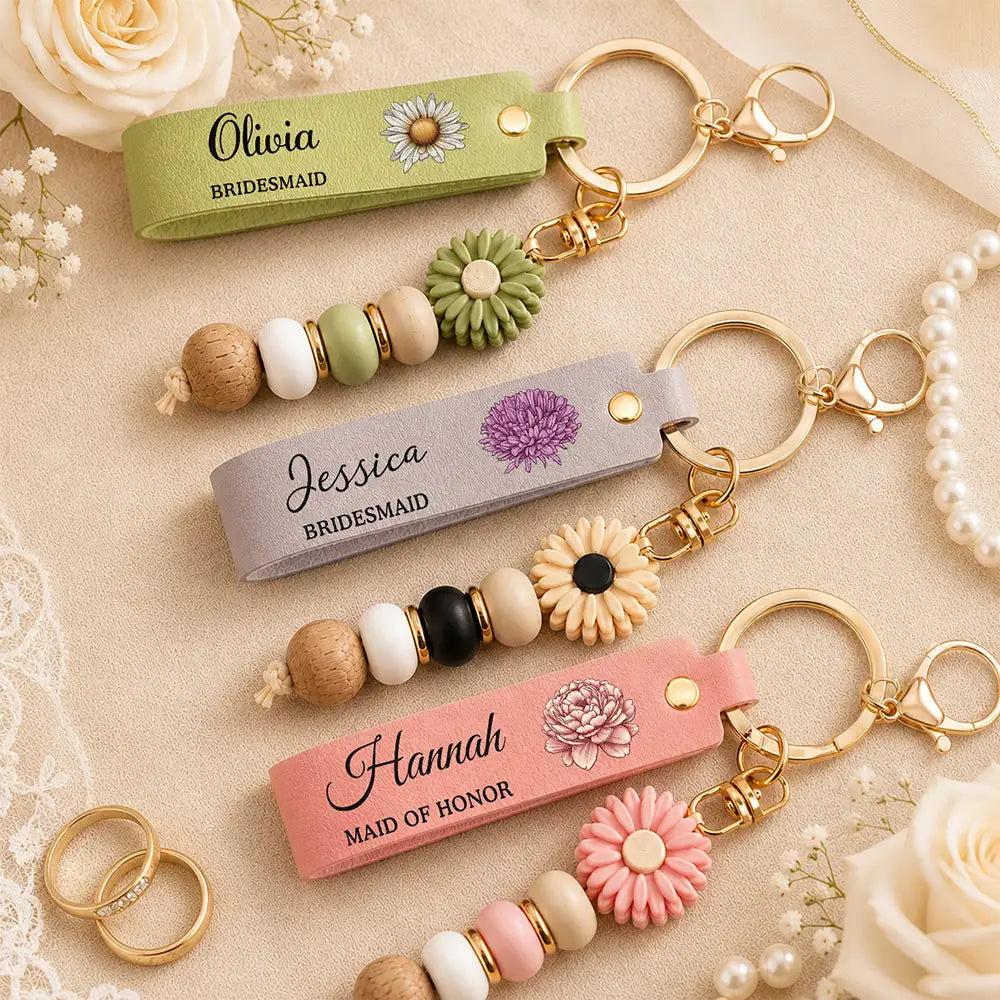 Personalized keychains bridesmaid favors