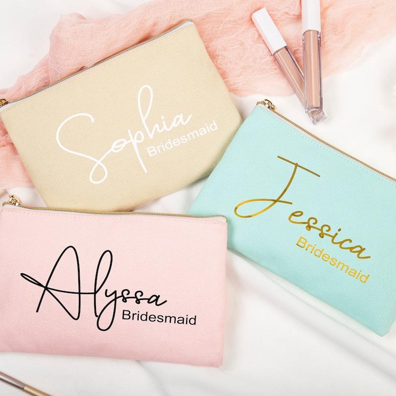 Personalized makeup bags for bridesmaids