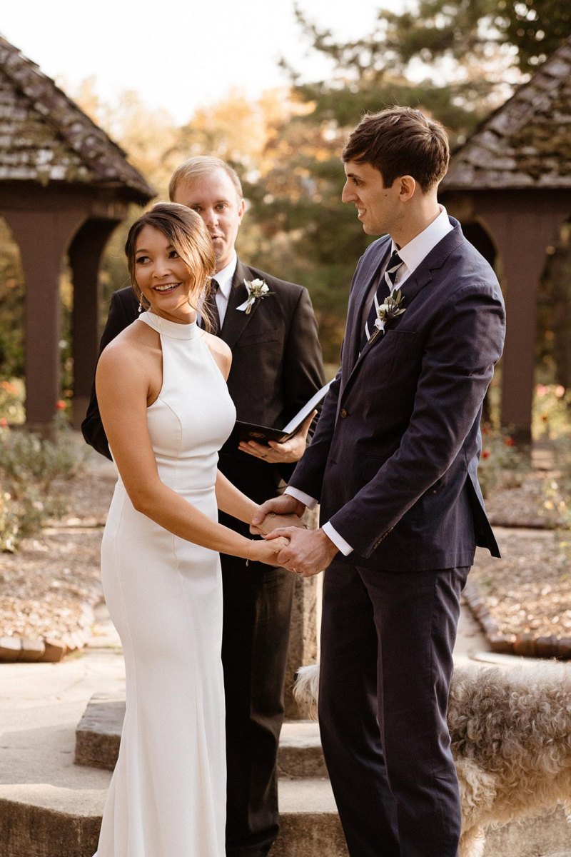 Small weekday elopement ceremony