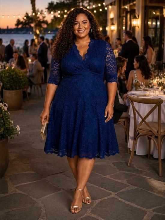 Plus size cocktail dress wedding