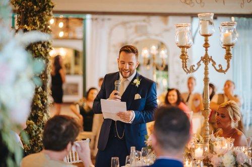 Romantic wedding reception speech