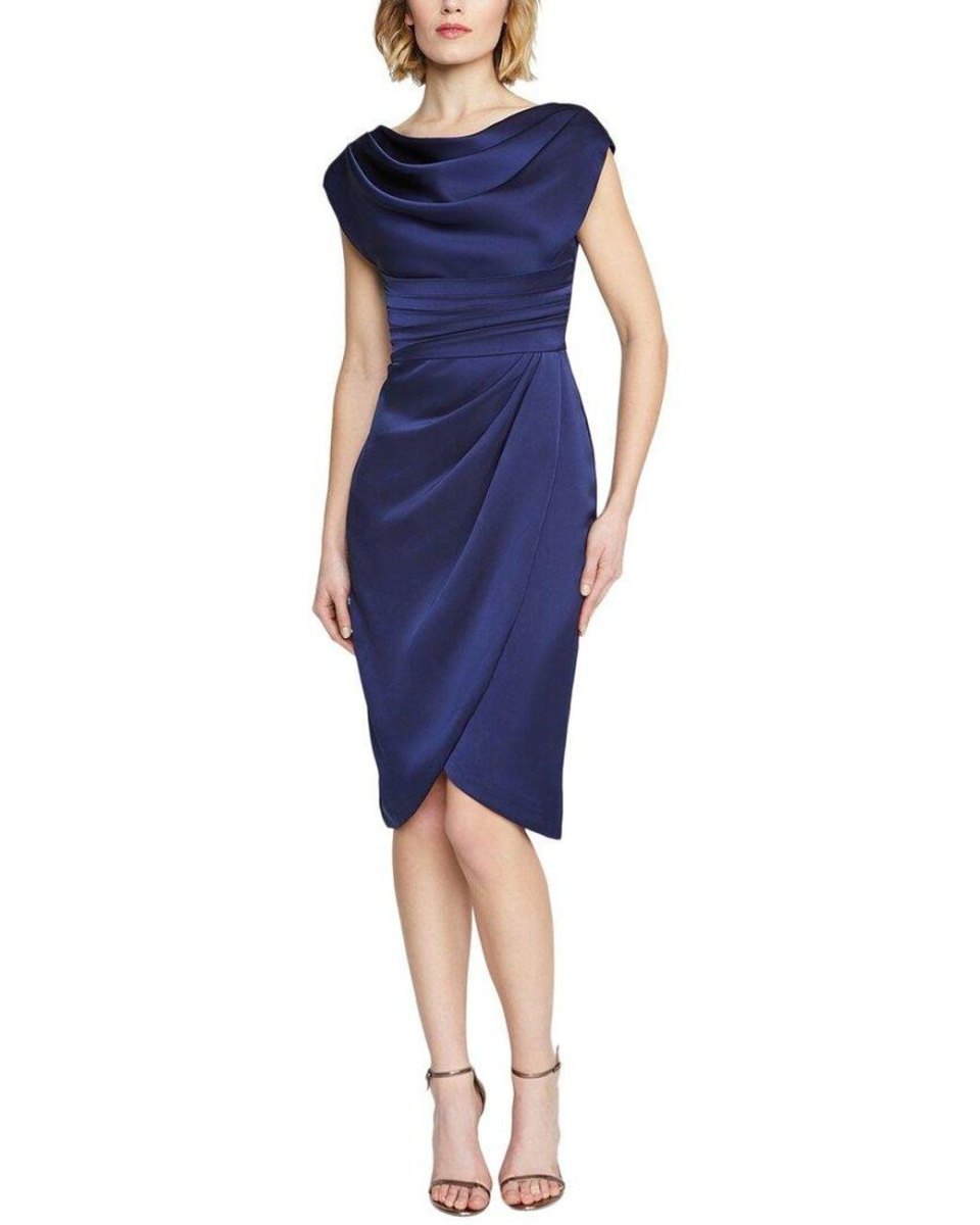 Satin cocktail dress wedding guest