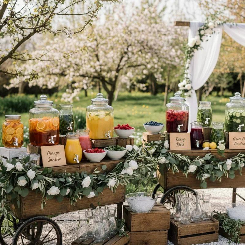Seasonal fruit wedding display