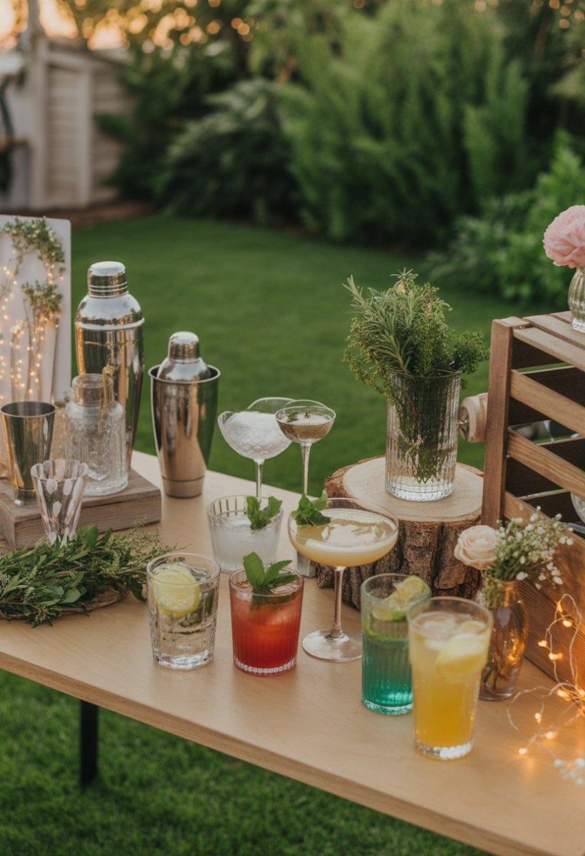 Outdoor signature cocktail bar