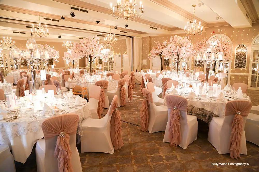 Stylish wedding reception seating