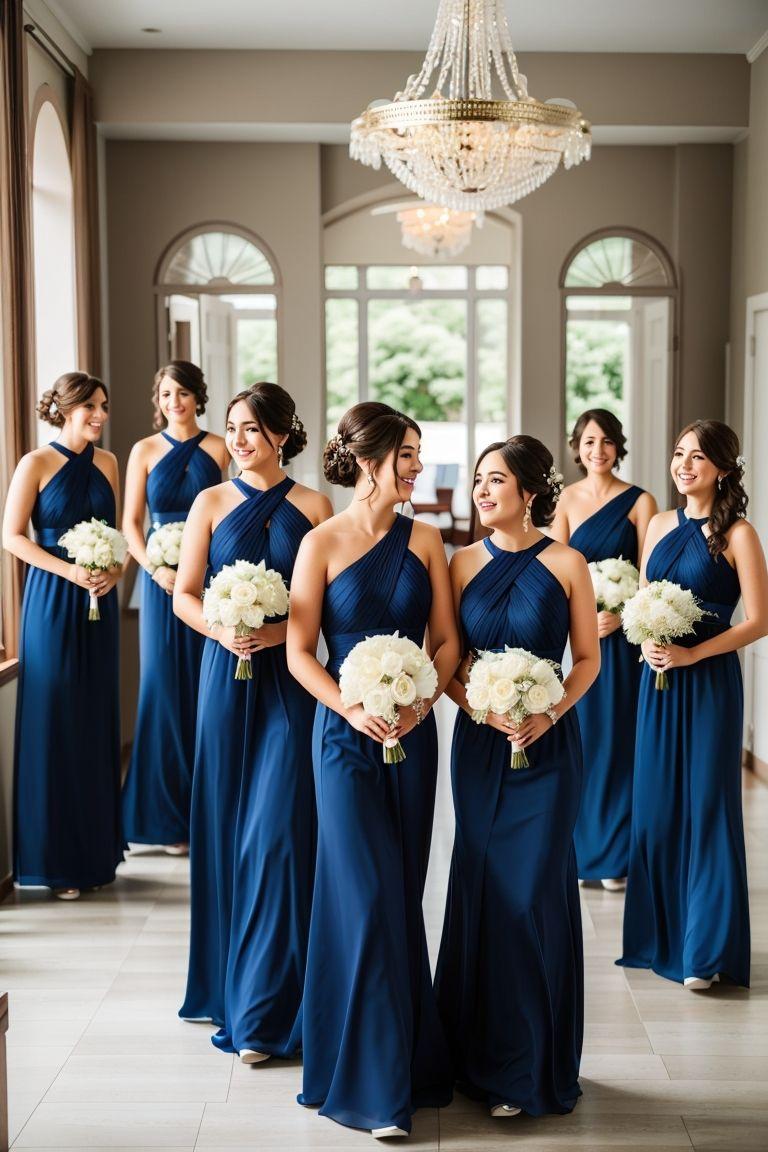Navy blue bridesmaid dresses