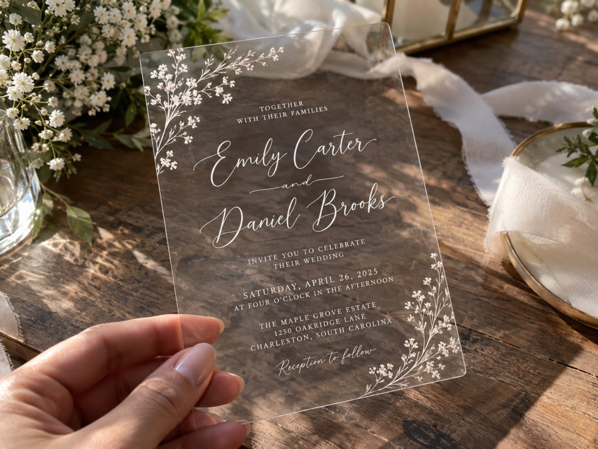 10 Clear Wedding Invitation Ideas for a Modern Wedding