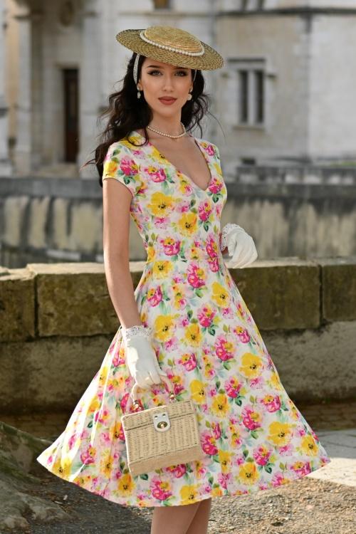 Vintage inspired garden wedding guest attire