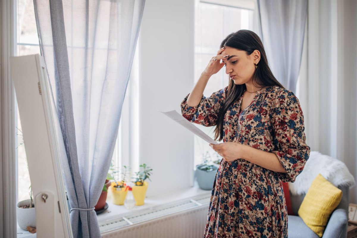 Nervous guest preparing wedding speech