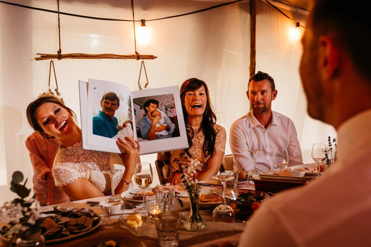 Guests remembering wedding moments